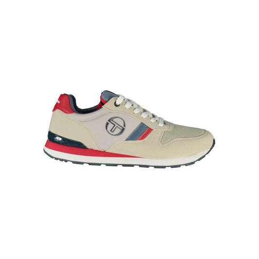 Sergio Tacchini | Gray Embroidered Lace-Up Sports Sneakers| McRichard Designer Brands   