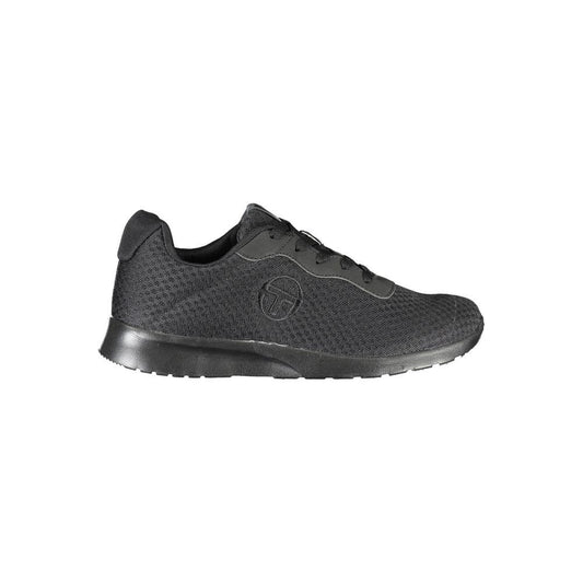 Sergio Tacchini | Sleek Black Sneakers with Embroidered Detail| McRichard Designer Brands   