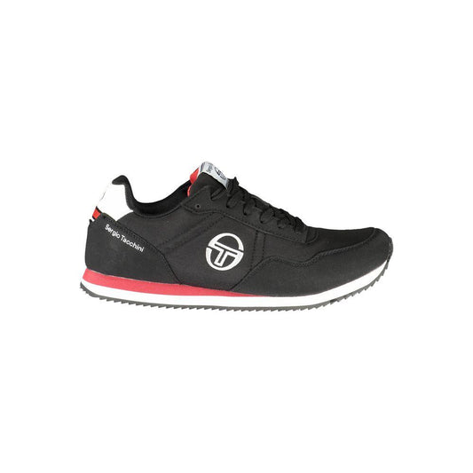 Sergio Tacchini Sleek Black Sneakers with Contrast Details sleek-black-sneakers-with-contrast-details