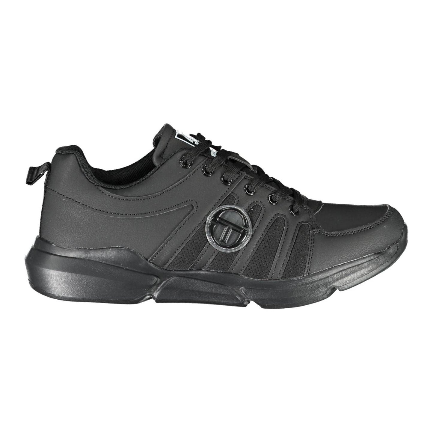 Sergio Tacchini Sleek Black Sports Sneakers with Contrasting Details sleek-black-sports-sneakers-with-contrasting-details