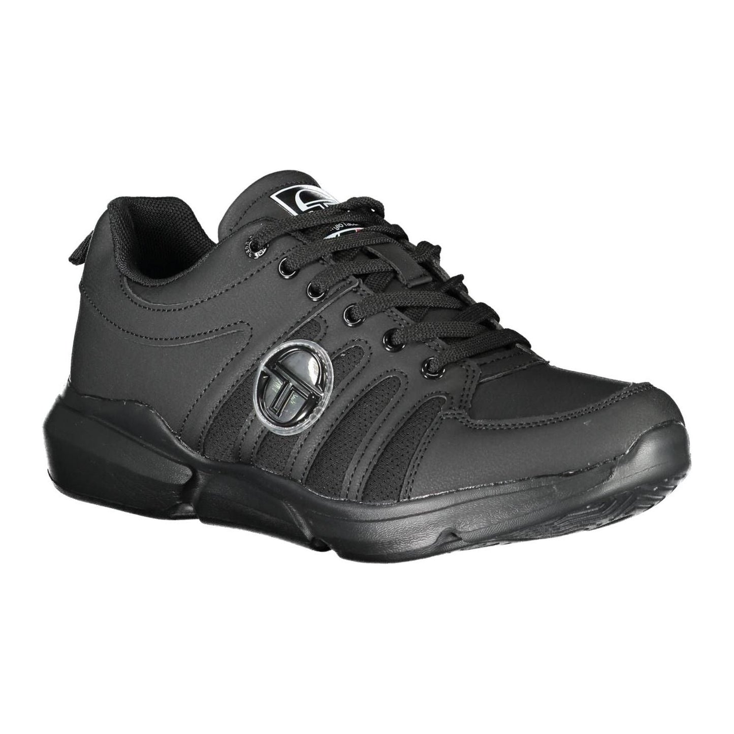 Sergio Tacchini Sleek Black Sports Sneakers with Contrasting Details sleek-black-sports-sneakers-with-contrasting-details