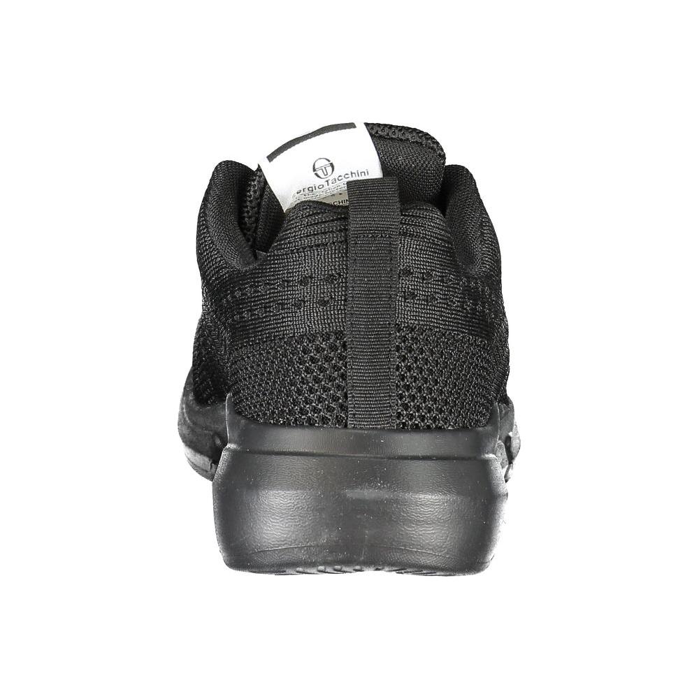 Sergio Tacchini Sleek Black Lace-up Sneakers with Contrast Detailing sleek-black-lace-up-sneakers-with-contrast-detailing