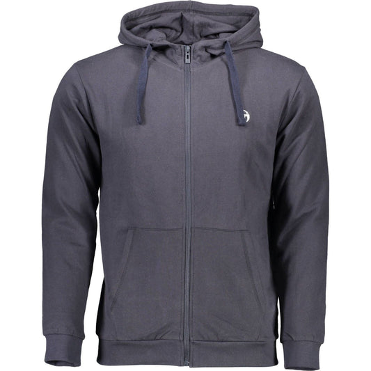 Sergio Tacchini Blue Hooded Zip-Up Cotton Sweater blue-hooded-zip-up-cotton-sweater