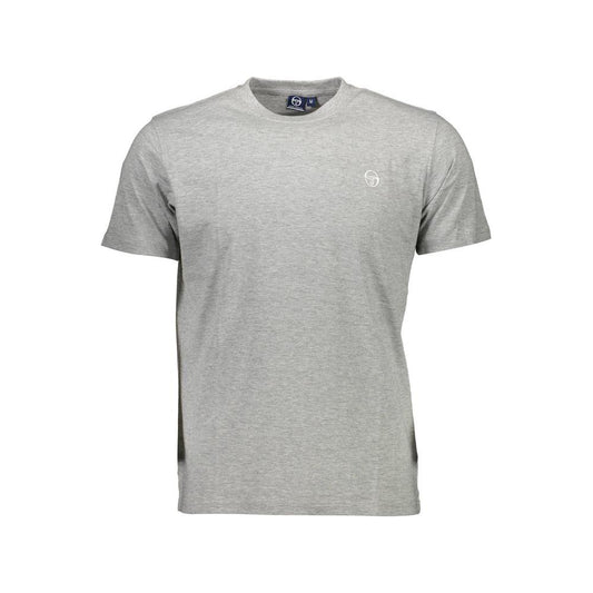 Sergio Tacchini Gray Cotton T-Shirt gray-cotton-t-shirt-23