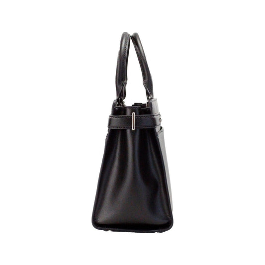 Kate Spade | Staci Medium Black Saffiano Leather Crossbody Satchel Bag Handbag| McRichard Designer Brands   