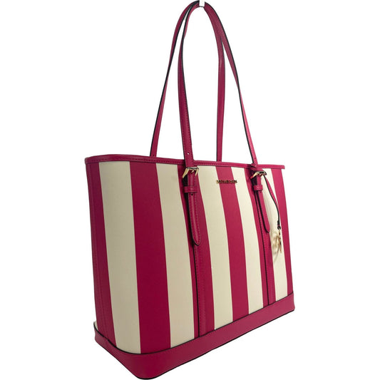 Michael Kors | Jet Set Travel Large TZ Shoulder PVC Tote Bag Purse Pink| McRichard Designer Brands   