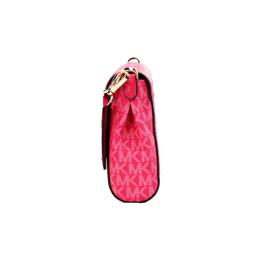 Michael Kors | Jet Set Medium Electric Pink Convertible Pouchette Crossbody Bag| McRichard Designer Brands   