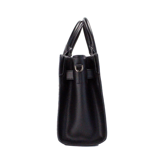 Michael Kors | Hamilton Small Black Haircalf Leather Satchel Crossbody Bag| McRichard Designer Brands   