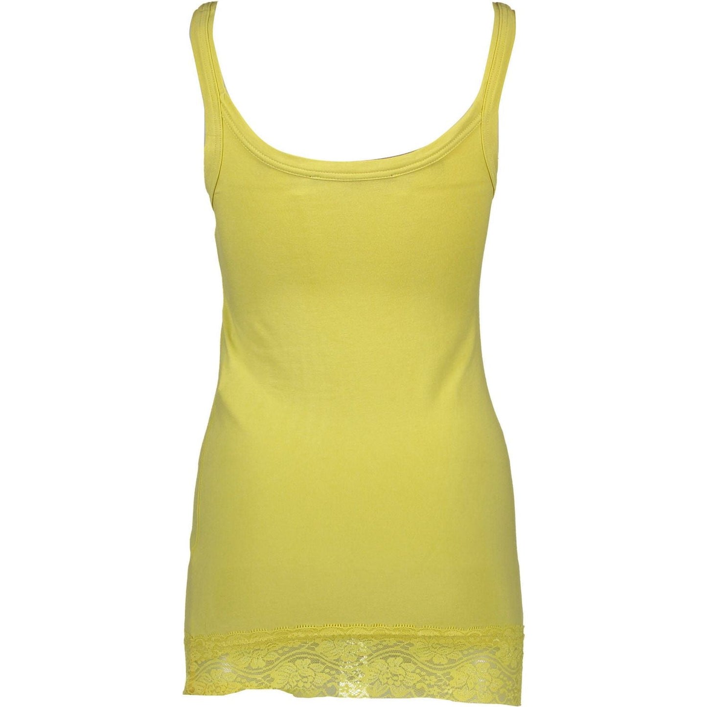 Silvian Heach Chic Yellow Lace-Insert Tank Top chic-yellow-lace-insert-tank-top