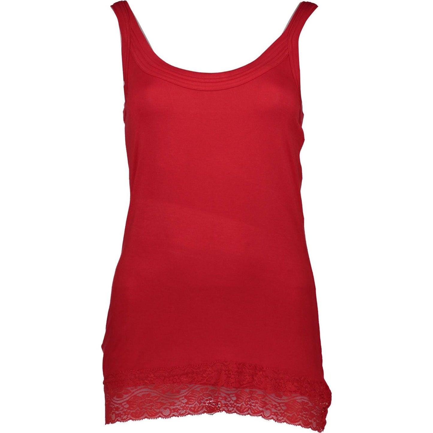 Silvian Heach Chic Red Lace Insert Tank Top chic-red-lace-insert-tank-top