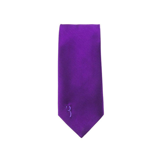 Elegant Purple Embroidered Sisal Tie