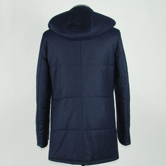 Made in Italy Elegant Italian Wool-Cashmere Men's Jacket blue-wool-jacket