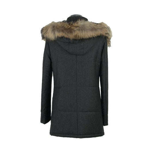 Elegant Italian Wool-Cashmere Blend Jacket