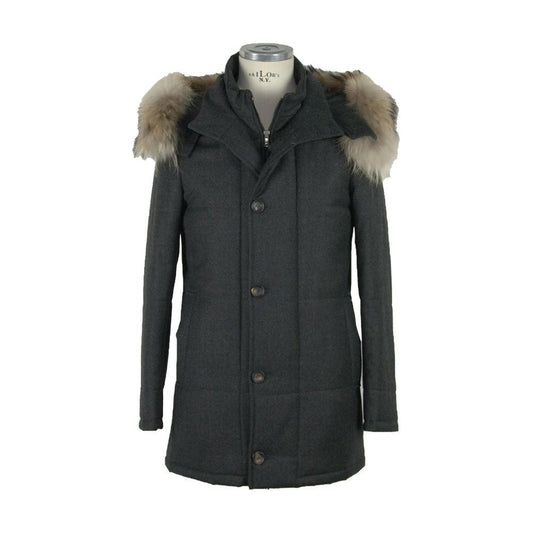 Elegant Italian Wool-Cashmere Blend Jacket