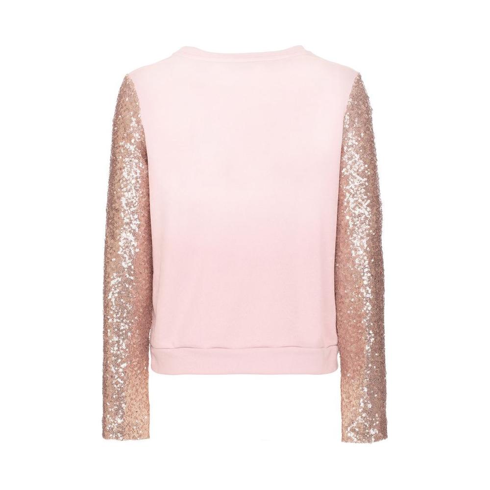 Elegant Pink Long Sleeve Crewneck