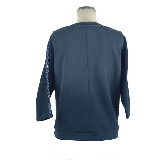 Imperfect Elegant Long-Sleeve Crewneck Sweater blue-cotton-sweater-11