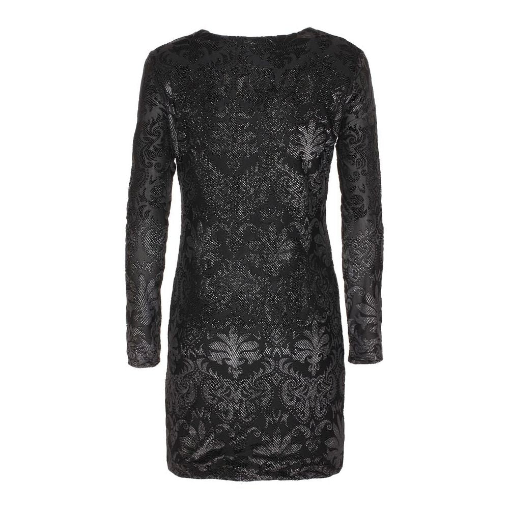 Imperfect Elegant Long Sleeve Black Dress black-polyester-dress-3