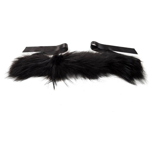 Elegant Leather and Fur Neck Warmer