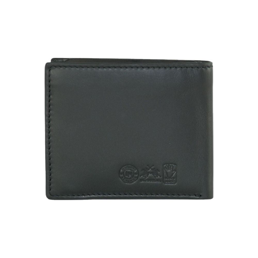 La Martina Elegant Black Leather Wallet MAN WALLETS 229-045-999-la-martina