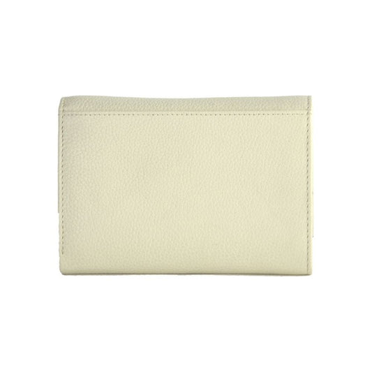 Elegant Cream Calfskin Wallet