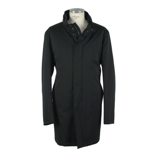 Made in Italy Elegant Black Wool-Blend Jacket black-wool-vergine-jacket-3