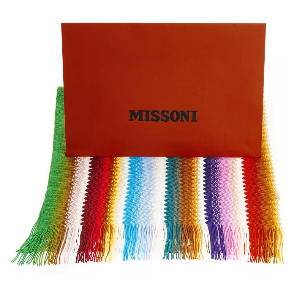 Missoni Chic Geometric Patterned Scarf with Fringes chic-geometric-patterned-scarf-with-fringes