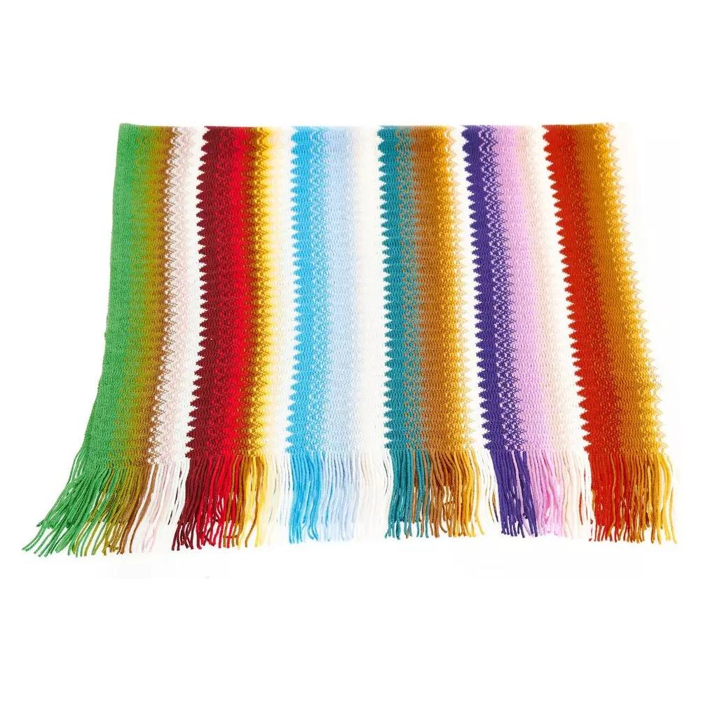 Missoni Chic Geometric Patterned Scarf with Fringes chic-geometric-patterned-scarf-with-fringes