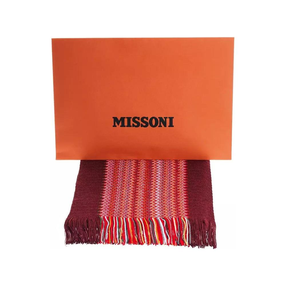 Missoni Vibrant Geometric Patterned Scarf with Fringes vibrant-geometric-patterned-scarf-with-fringes