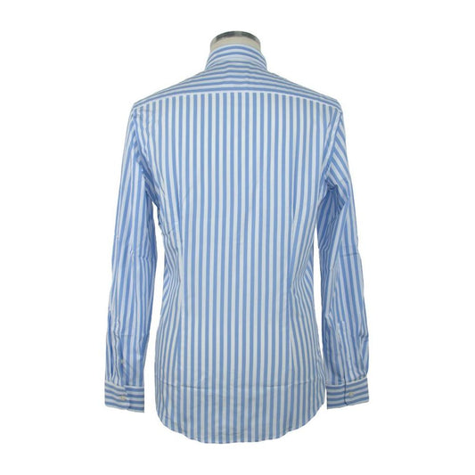 Made in Italy Elegant Light Blue Long Sleeve Shirt light-blue-cotton-shirt-34