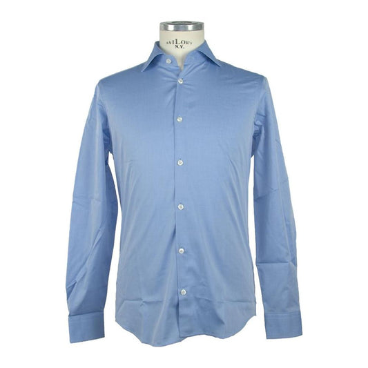 Made in Italy Elegance Unleashed Light Blue Cotton Shirt elegance-unleashed-light-blue-cotton-shirt