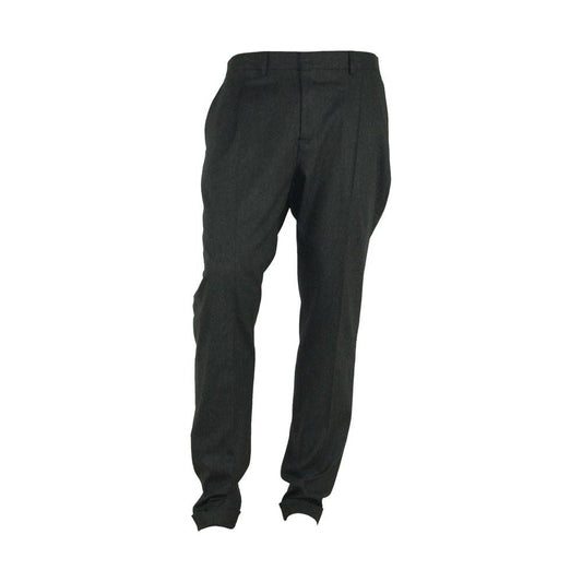 Made in Italy Elegant Italian Gray Trousers for Men gray-viscose-trousers