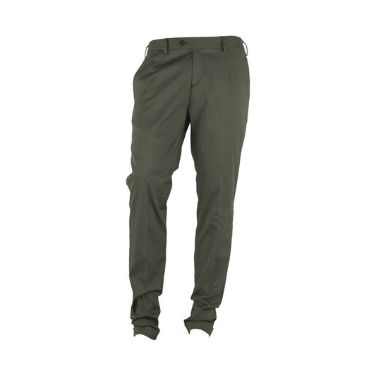 Made in Italy Elegant Green Summer Trousers for Men green-jeans-pant