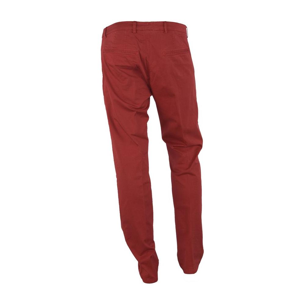 Made in Italy Chic Summer Cotton-Blend Trousers red-cotton-trousers