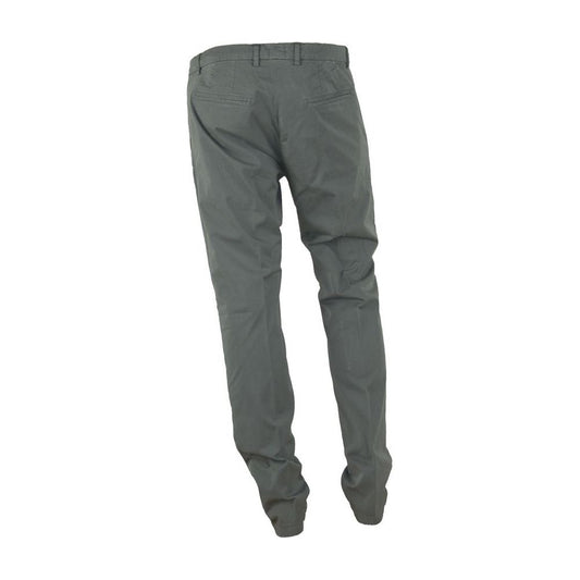 Made in Italy Elegant Summer Italian Cotton Trousers gray-cotton-trousers