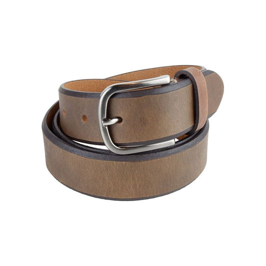 Elegant Unisex Dark Brown Leather Belt