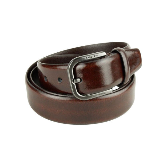 Elegant Dark Brown Leather Belt