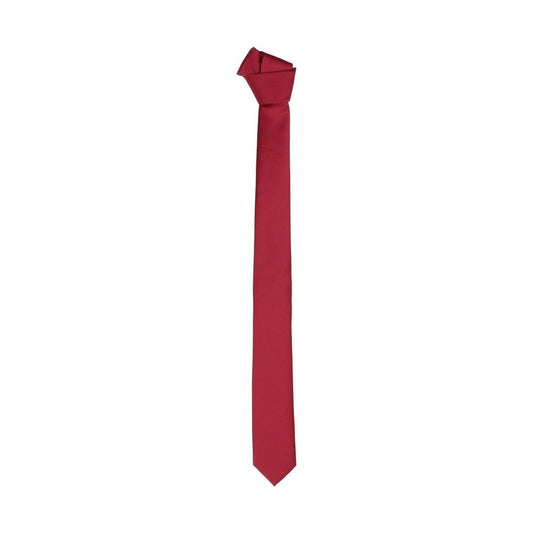 Emilio Romanelli Elegant Pink Silk Slim Tie red-ties-bowty-1