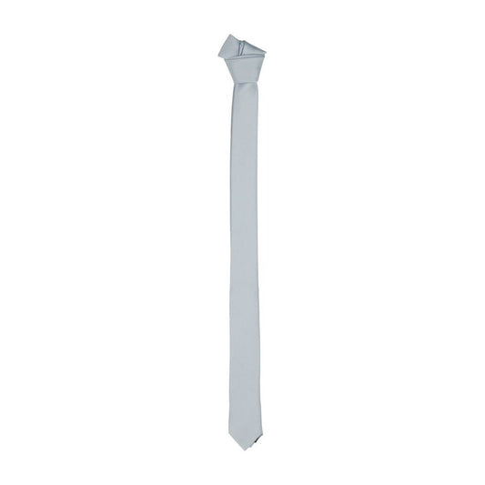 Sleek Silk Slim Tie in Chic Gray