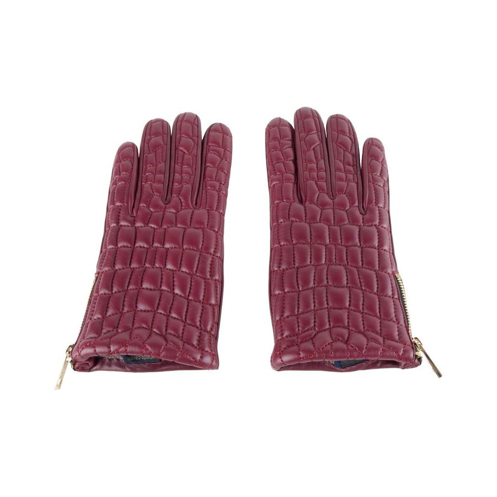 Elegant Burgundy Lambskin Gloves