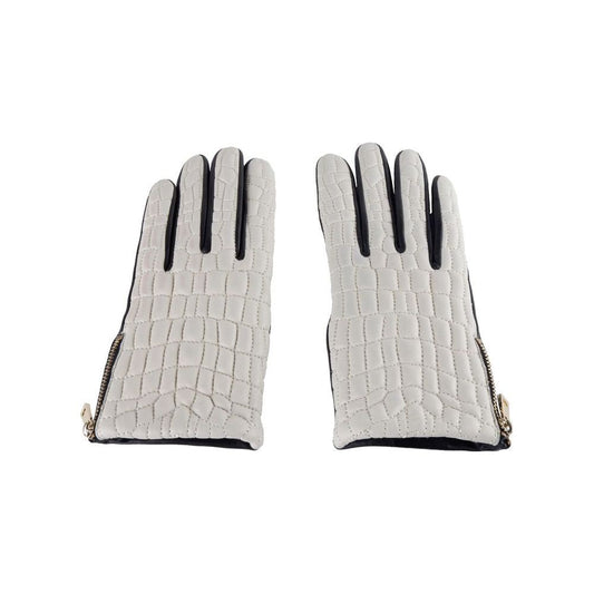 Elegant Gray Lambskin Gloves