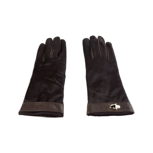 Cavalli Class Elegant Dark Brown Ladies Gloves clt-cavalli-class-glove-1