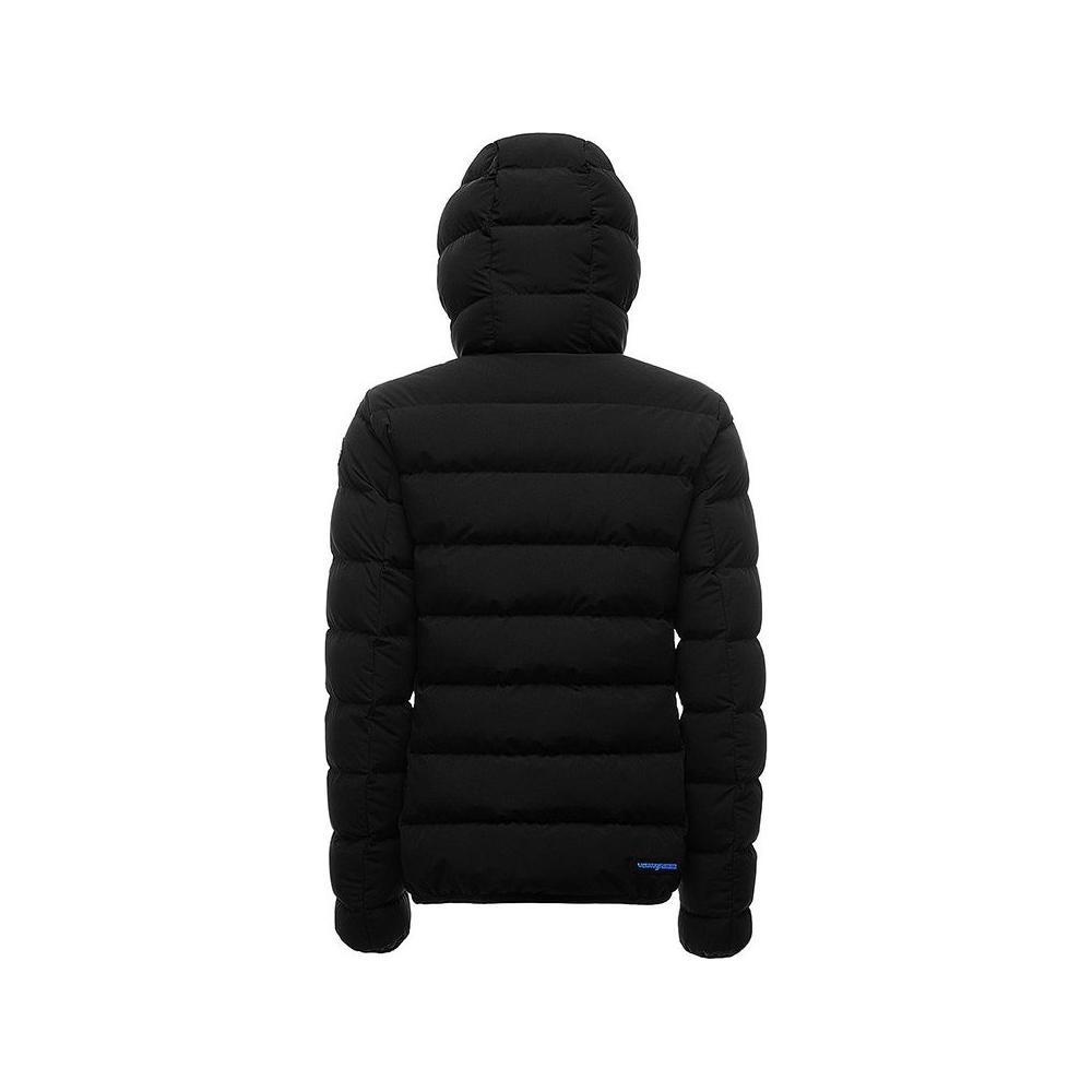 Centogrammi Elegant Ultra-Light Hooded Down Jacket black-nylon-jackets-coat