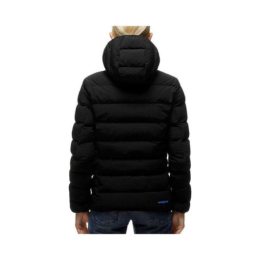 Centogrammi Elegant Ultra-Light Hooded Down Jacket black-nylon-jackets-coat