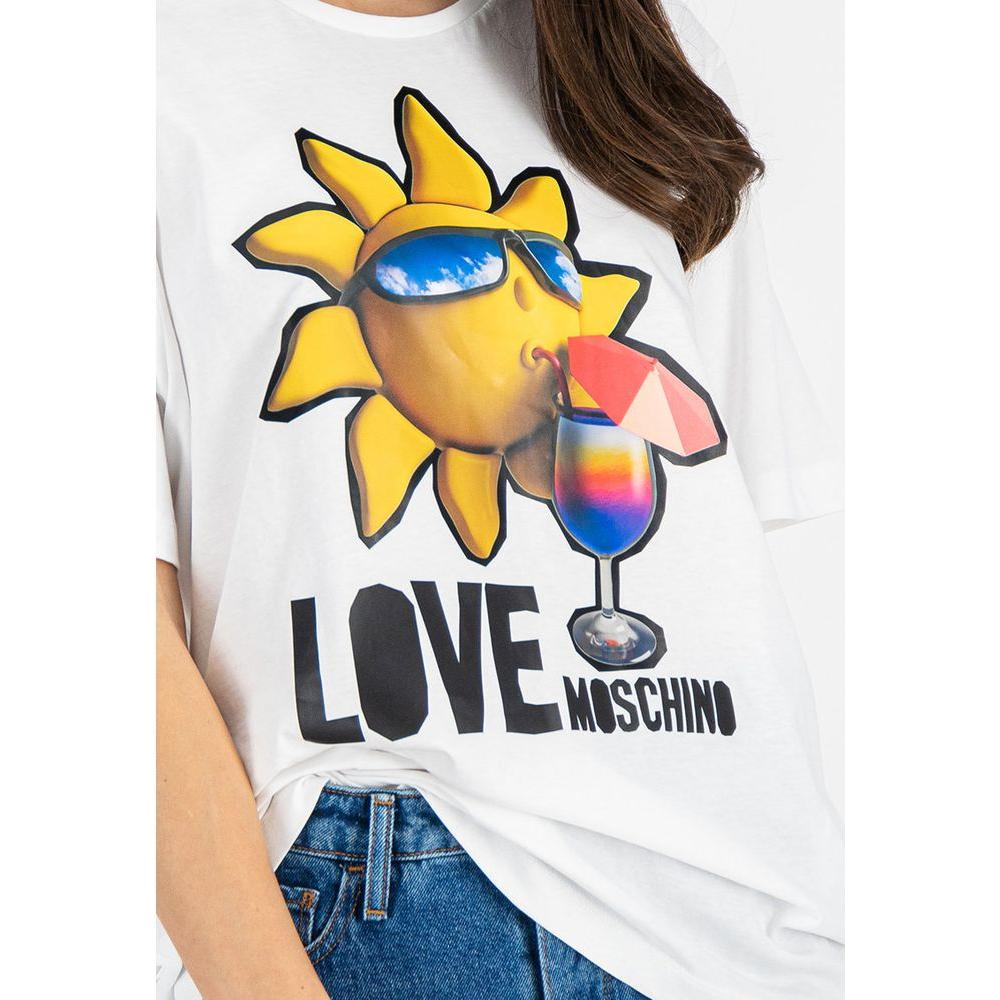 Love Moschino Chic Logo Cotton Tee in Elegant White m-a-love-moschino-tops-t-shirt-4