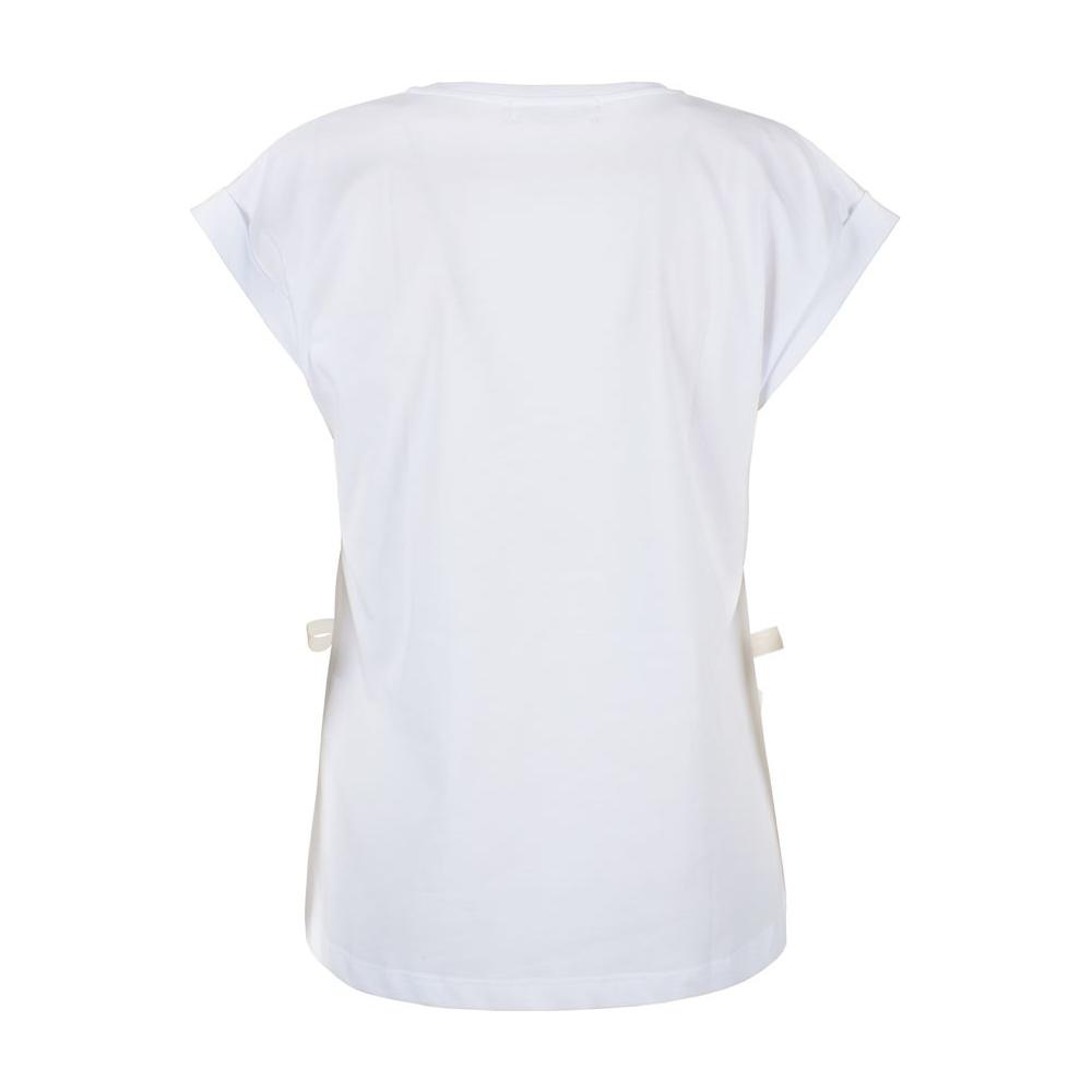 Yes Zee Chic White Cotton Tee with Signature Detail white-cotton-tops-t-shirt-5