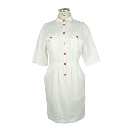 Love Moschino Chic Short Sleeve Buttoned Dress chic-short-sleeve-buttoned-dress