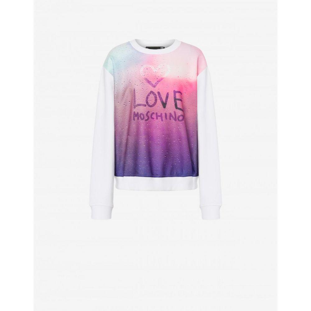 Love Moschino Chic Fogged Glass Effect Logo Sweatshirt chic-fogged-glass-effect-logo-sweatshirt