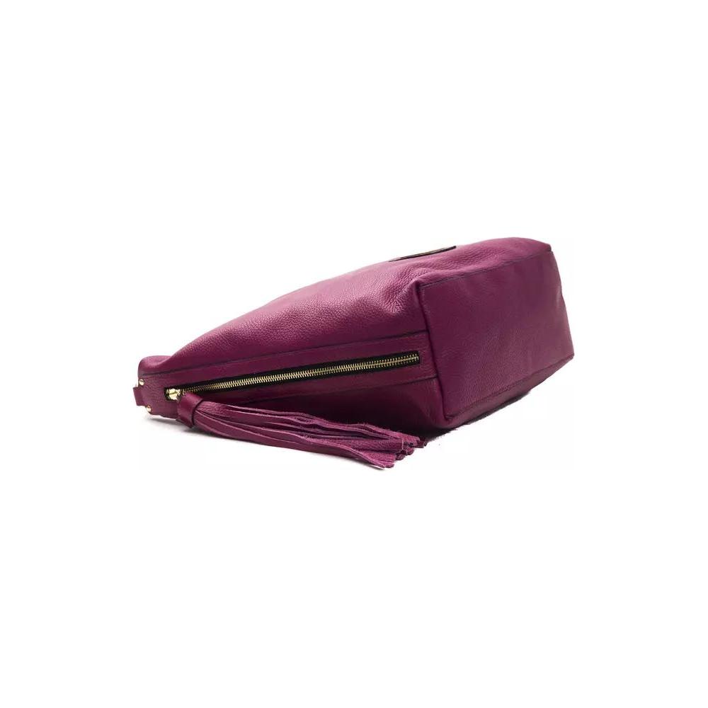 Pompei Donatella Elegant Burgundy Leather Shoulder Bag elegant-burgundy-leather-shoulder-bag