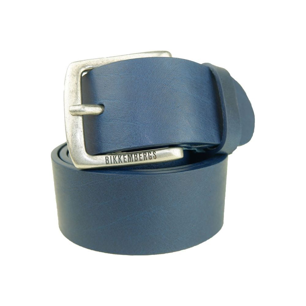 Bikkembergs Elegant Blue Leather Belt blue-leather-belt-1
