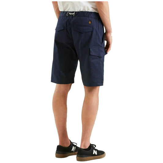 Elegant Blue Cotton Blend Shorts